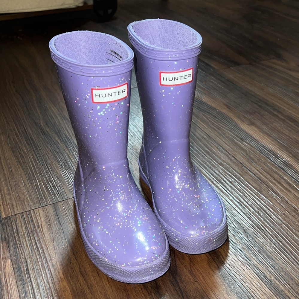 Hunter Purple Glitter Rain Boots (toddler)